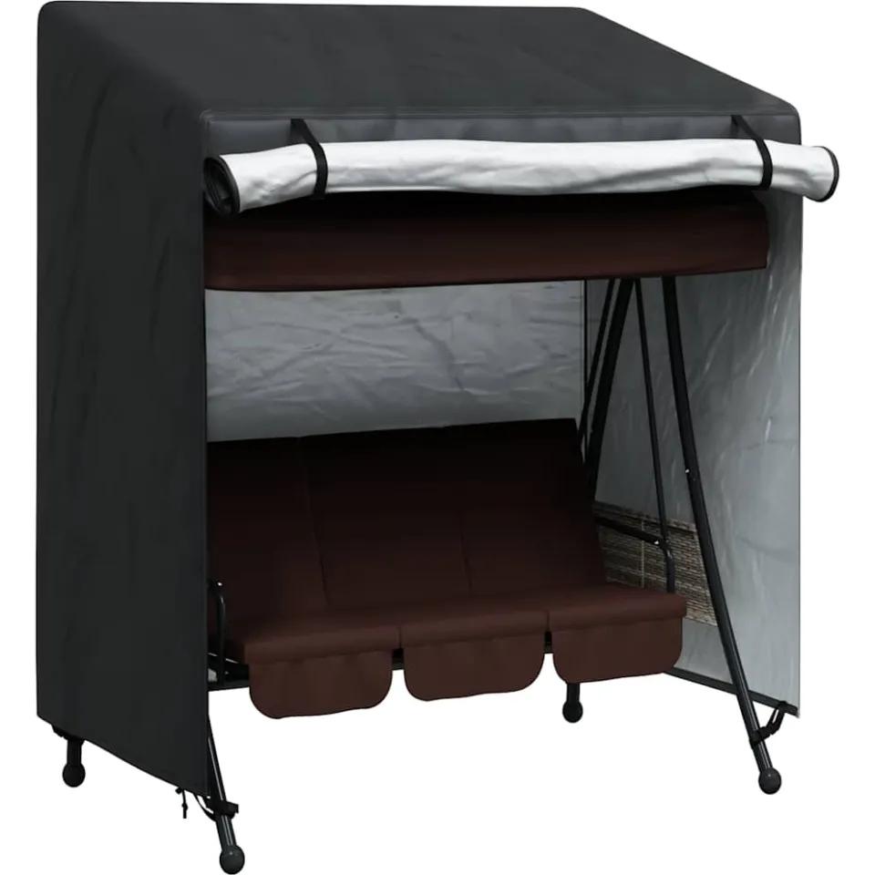 vidaXL Hoes voor buitenschommel 135 x 100 x 165 cm 210D Oxford Stof zwart, foto 2