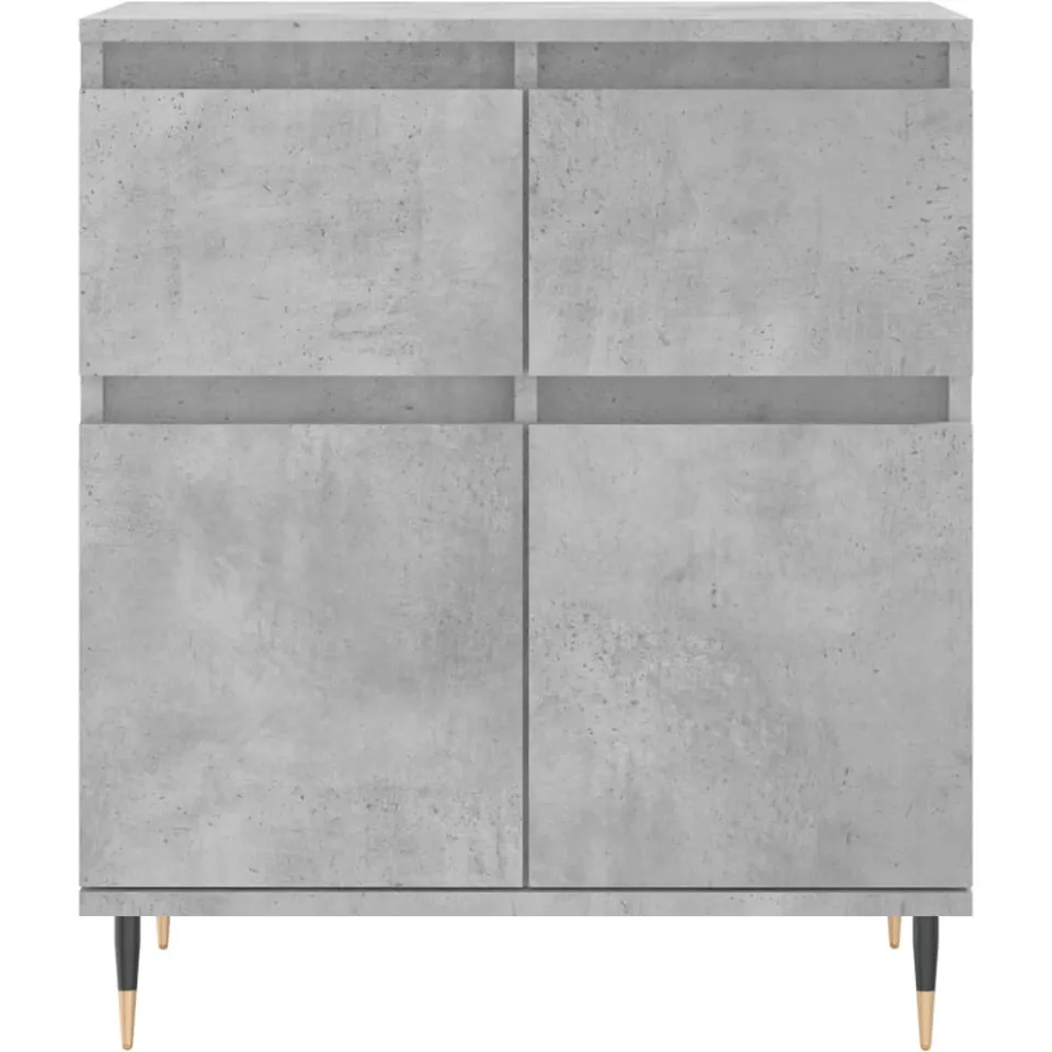 vidaXL Dressoir 60x35x70 cm bewerkt hout betongrijs grijs