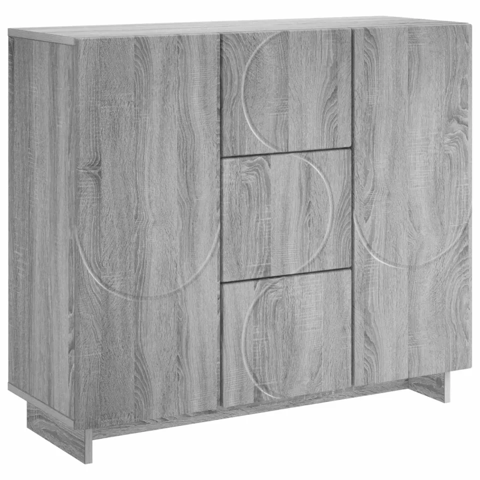 vidaXL Dressoir Grijs Sonoma 85,5 x 31 x 75 cm Bewerkt hout, foto 3