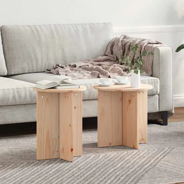 vidaXL Salontafel 2 st Naturel 41.5 x 41.5 x 46 cm, foto 2