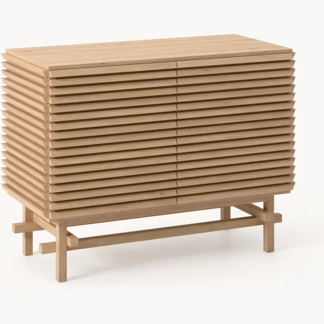 Westwing Collection Ladekast Pierce van eikenhout Beige