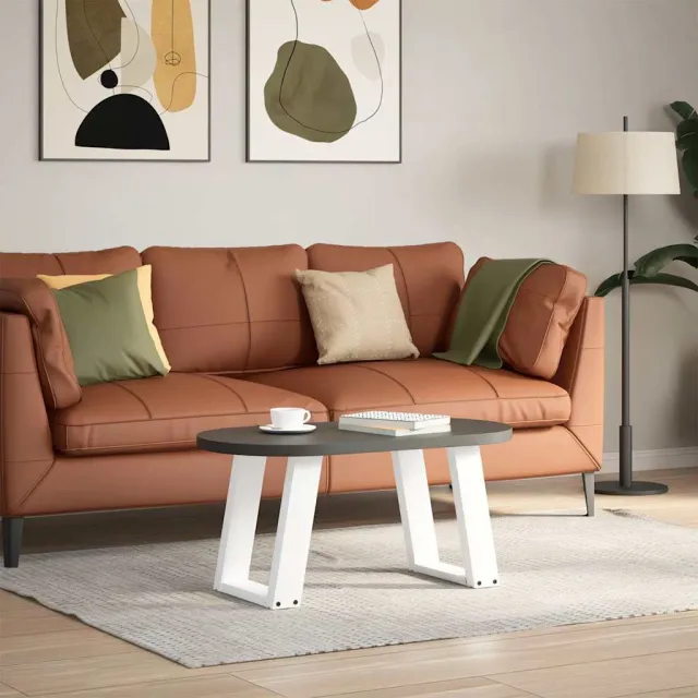 vidaXL Salontafelpoten 2 st U-vormig 38x(42-43) cm staal wit