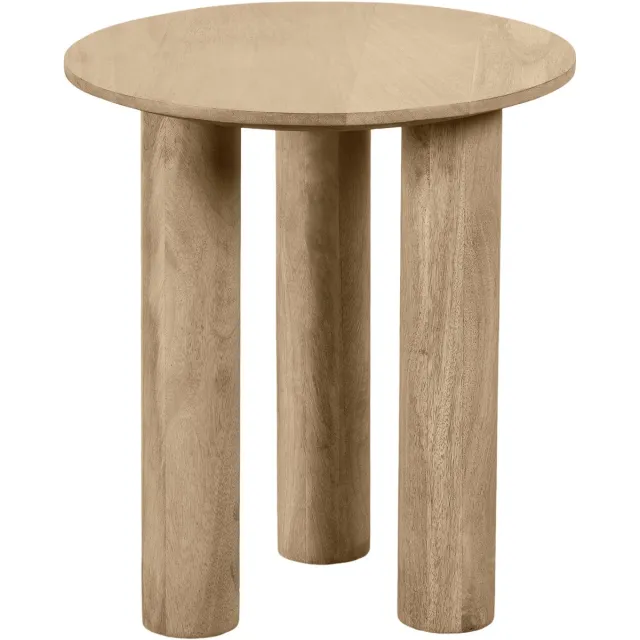 Lewis & Loft Bijzettafel Lian - FSC® Mangohout - Rond ⌀40 cm - Naturel