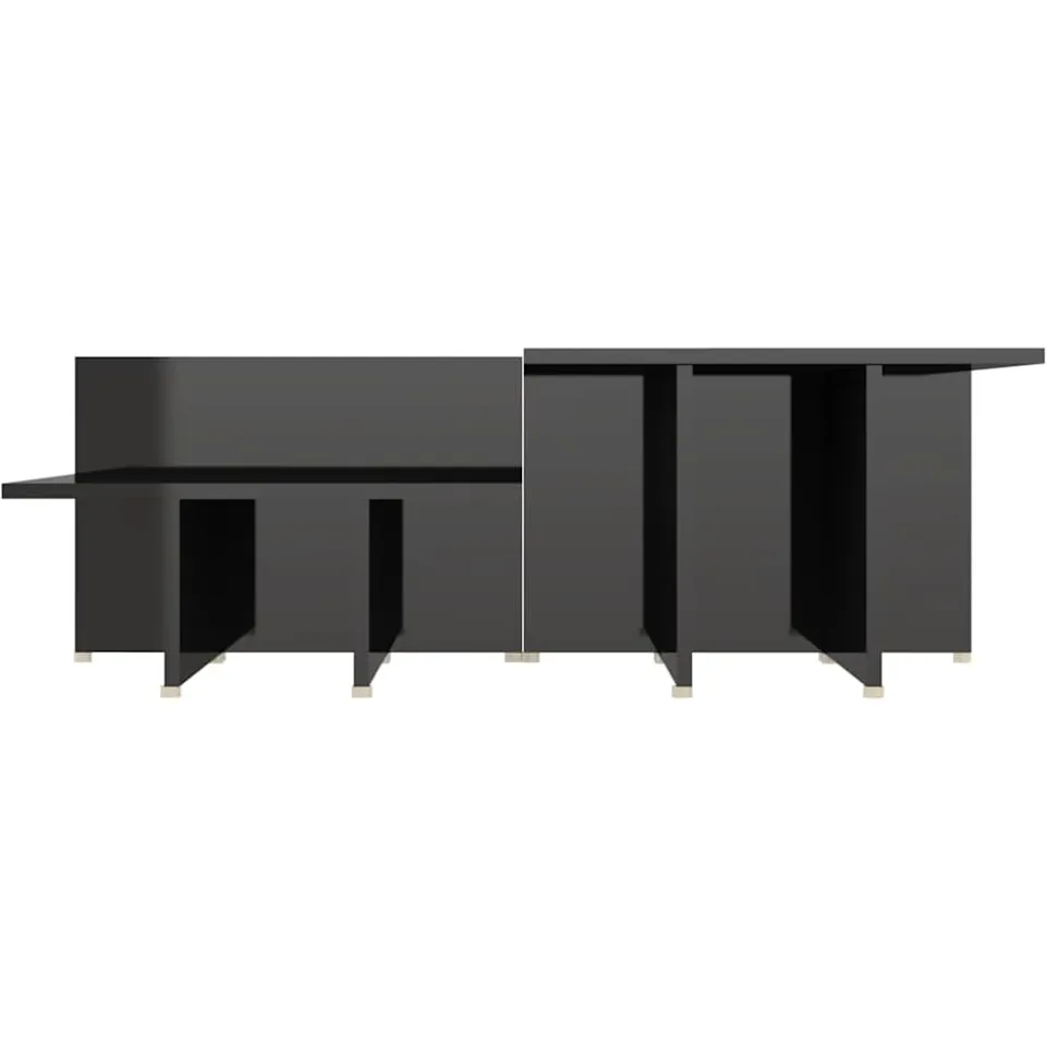 vidaXL Salontafels 2 st 111,5x50x33 cm bewerkt hout hoogglans zwart, foto 4