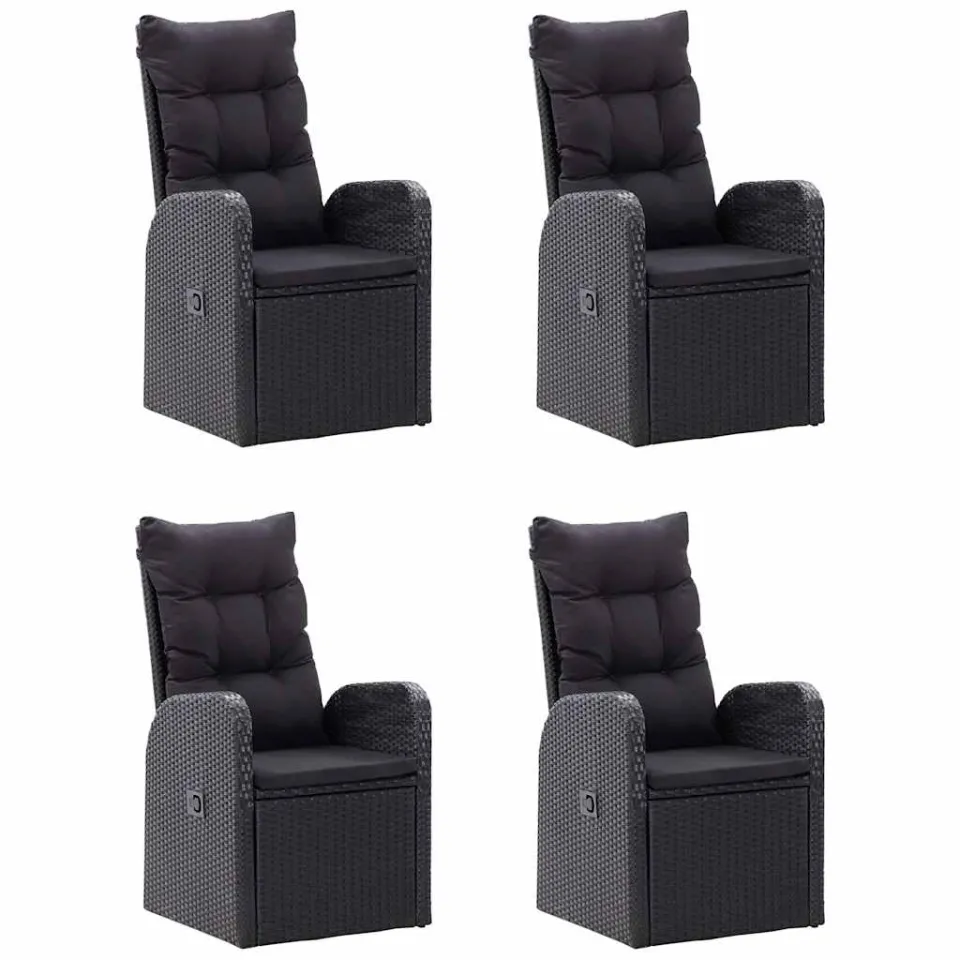 vidaXL 5-delige Tuinset zwart