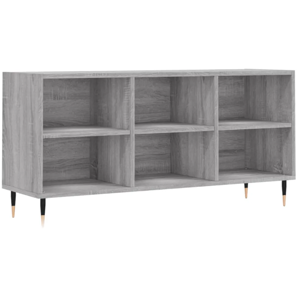 vidaXL Tv-meubel 103,5x30x50 cm bewerkt hout grijs sonoma eikenkleurig, foto 3