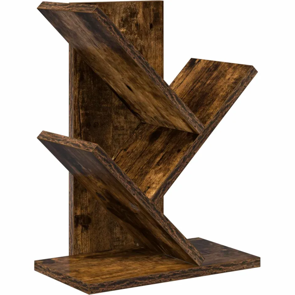 vidaXL Boomvormige boekenplank met 3 planken 30 x 18 x 40 cm bruin, foto 3