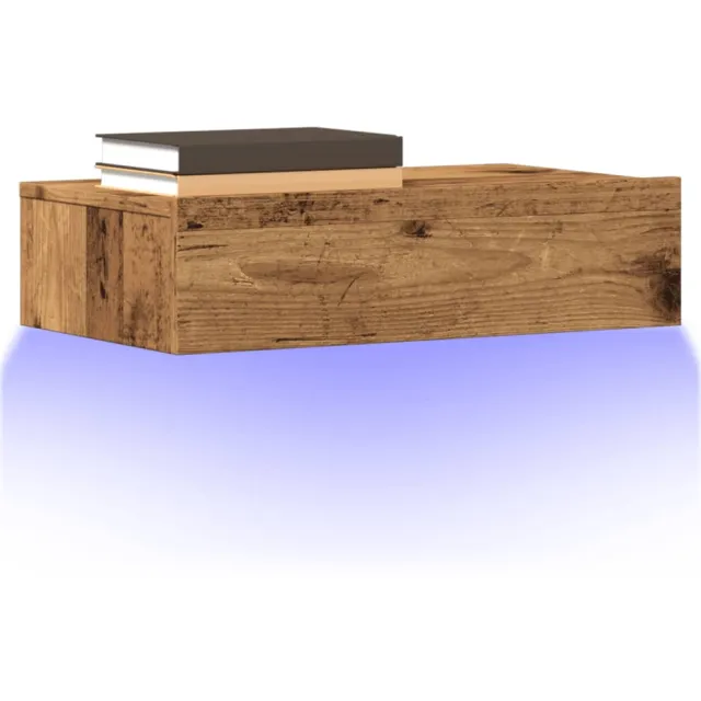 vidaXL Tv-meubel met LED-verlichting 60x35x15,5 cm oud houtkleurig bruin, foto 2
