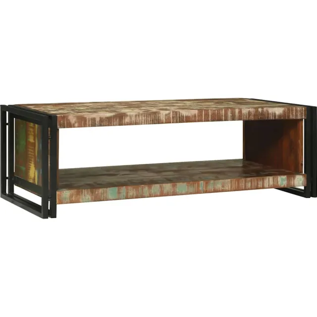 vidaXL Salontafel Multikleur 120 x 50 x 38 cm Massief Gerecycled Hout meerkleurig