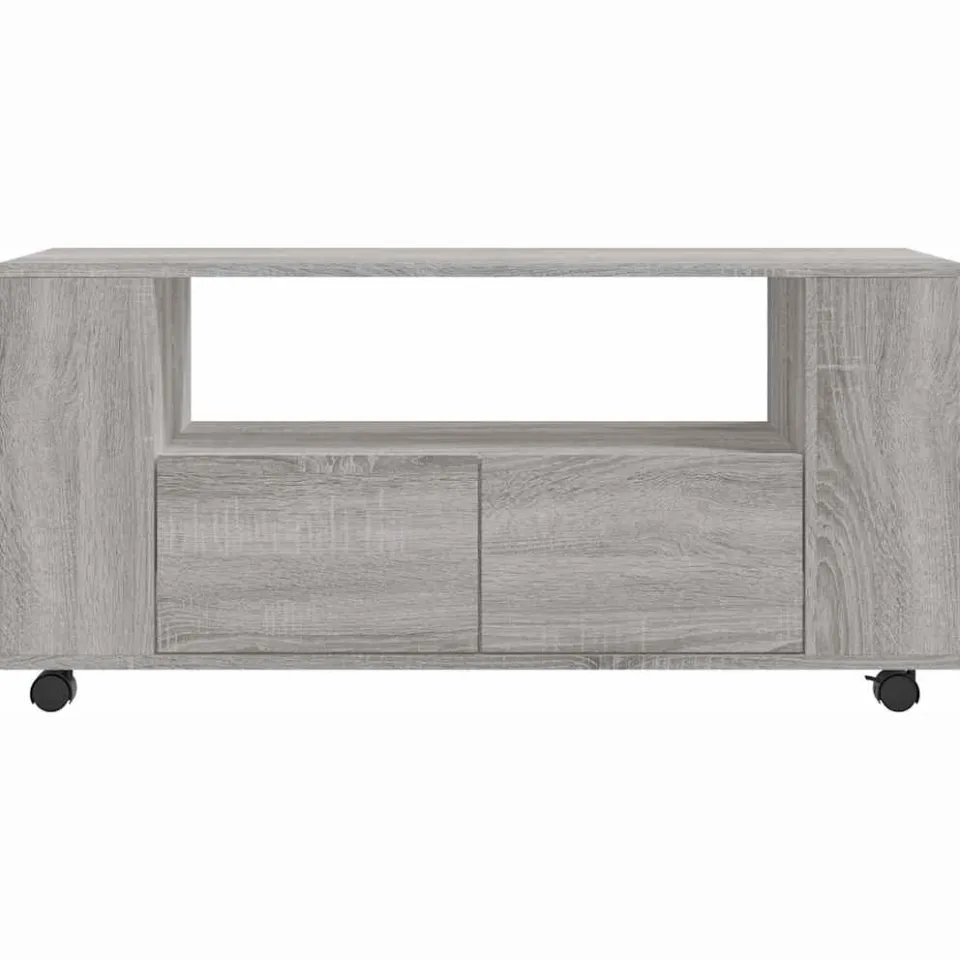 vidaXL Tv-meubel 102x34,5x43 cm bewerkt hout grijs sonoma eikenkleurig, foto 3