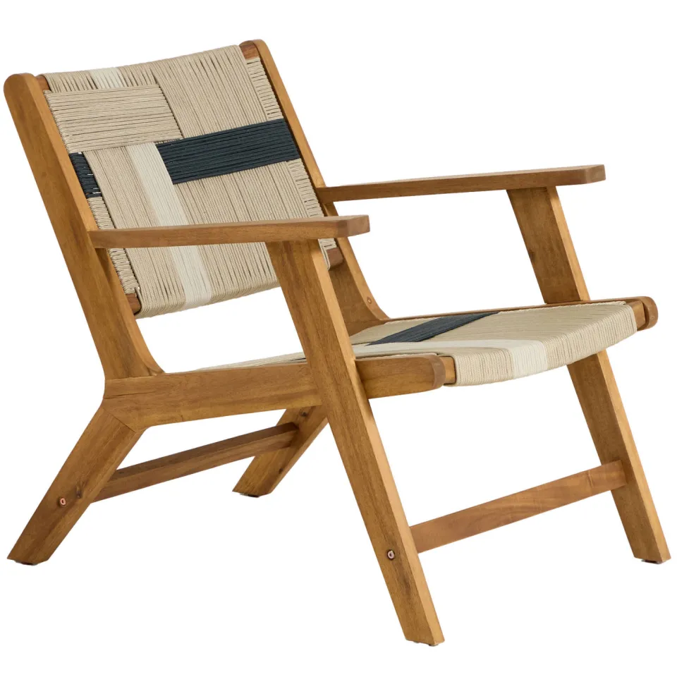 NOUS Garden loungestoel Arte beige/ zwart