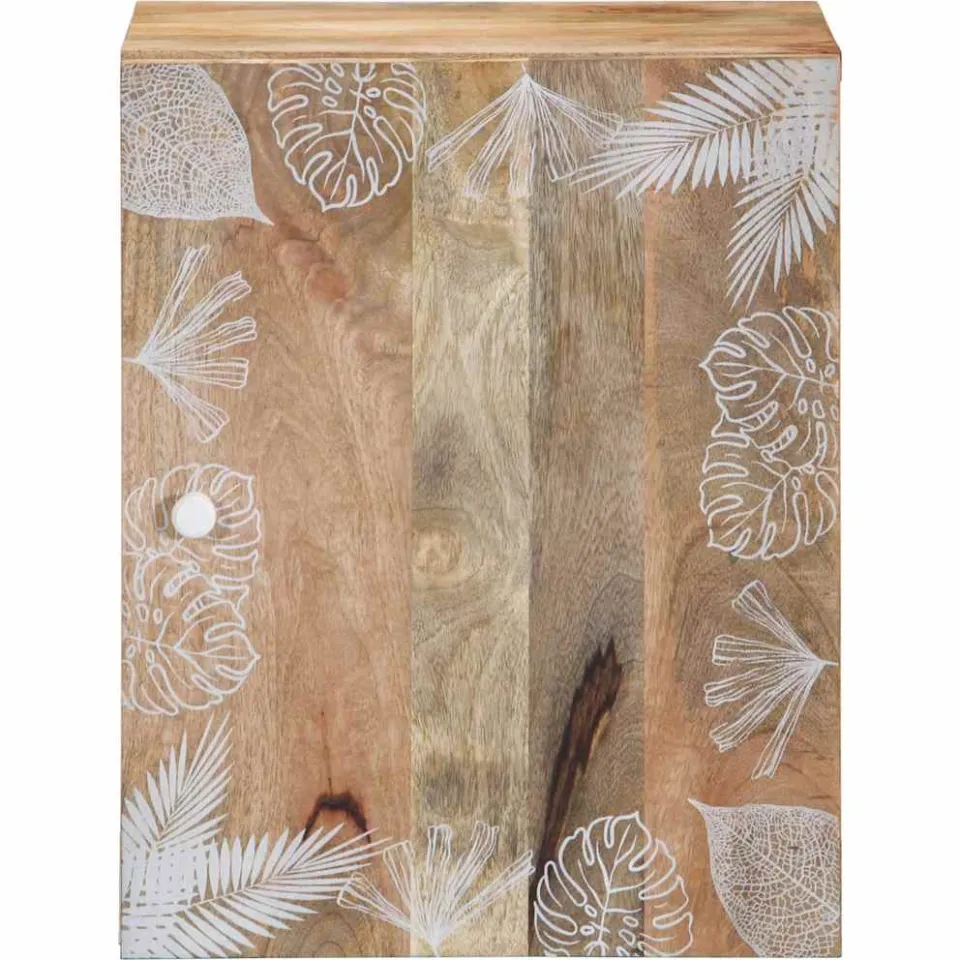 vidaXL Badkamerwandkast 38x33,5x48 cm massief mangohout bruin, foto 2
