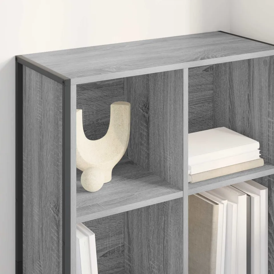vidaXL Boekenkast 68 x 30 x 108 cm Grijs Sonoma, foto 4
