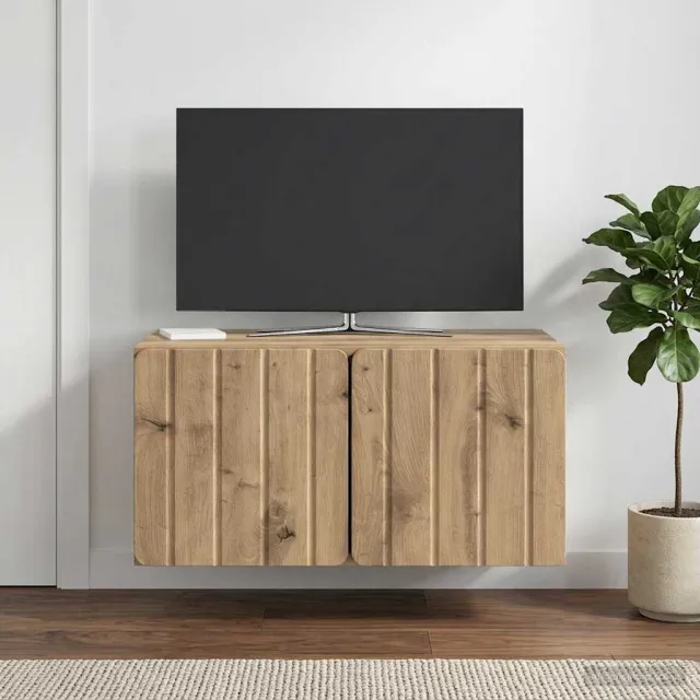 vidaXL Wandbeugel TV-kast 59,5 x 41 x 30 cm Artisanaal eiken, foto 2