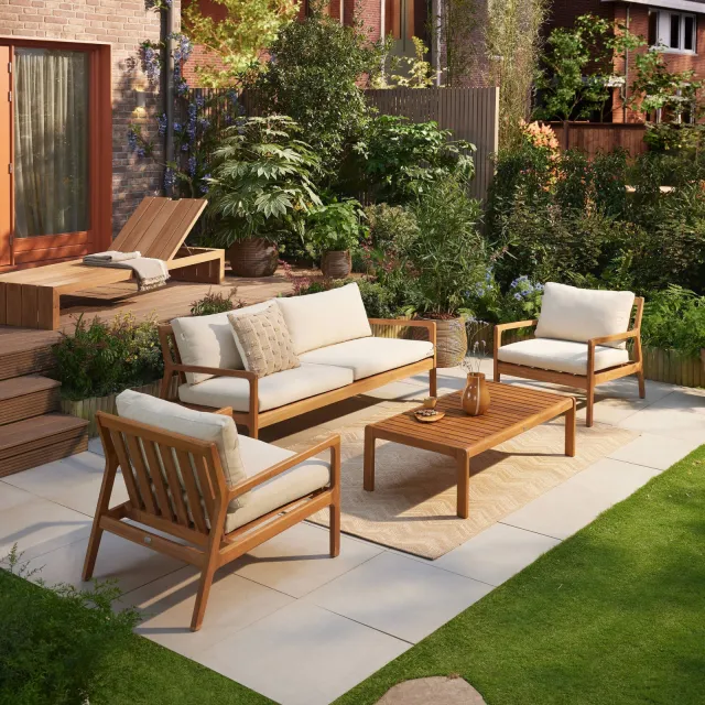 Studio LIVIT teak loungeset Brava naturel/ beige, foto 2