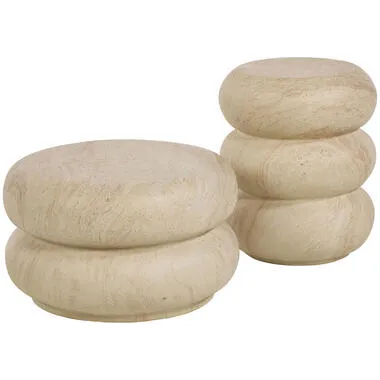 Kwantum Ribtra Tripple bijzettafel zand, foto 2