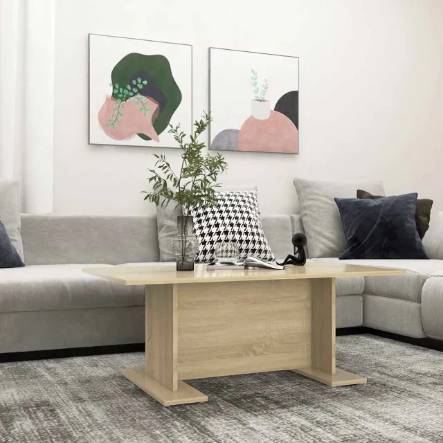 vidaXL Salontafel 103,5x60x40 cm bewerkt hout sonoma eikenkleurig Bruin