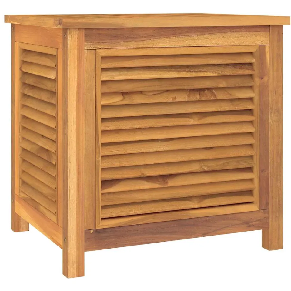 vidaXL Tuinbox met zak 60x50x58 cm massief teakhout Bruin