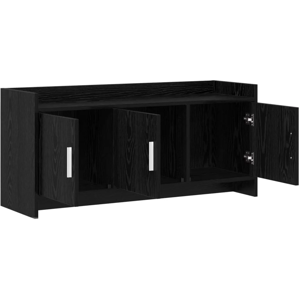 vidaXL TV-kast 102 x 33 x 47 cm Zwart eiken Bewerkt hout, foto 4