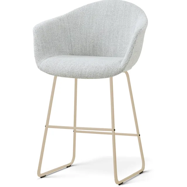 Nolon Nino-Otis barkruk grijs melange - beige onderstel - 65 cm