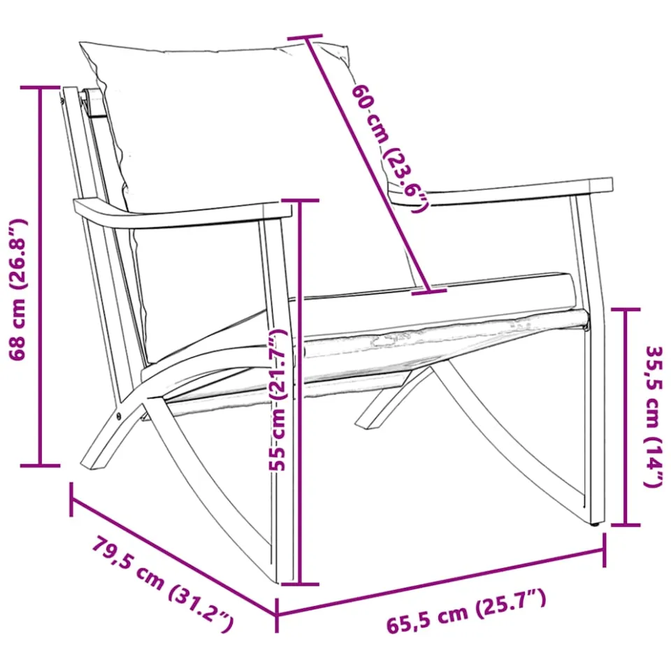 vidaXL Tuinstoelen 2 st met kussens staal zwart, foto 3