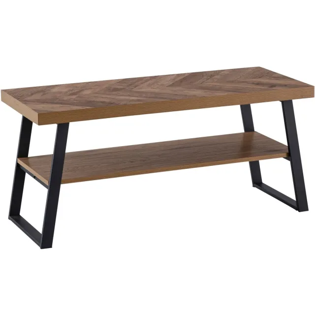 Wohnling Salontafel bruin visgraatmotief 100x40 cm