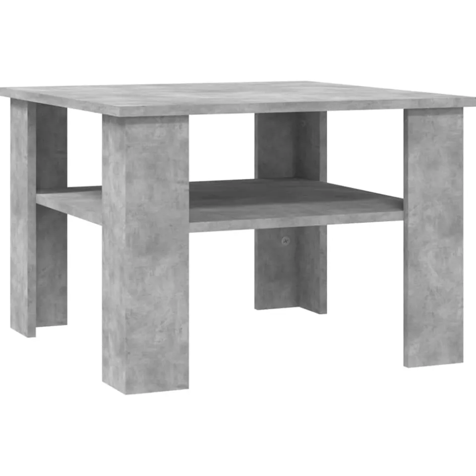 vidaXL Salontafel 60x60x42 cm bewerkt hout betongrijs grijs, foto 3