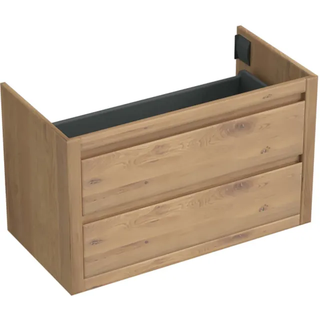Forzalaqua Onderkast Forzalaqua Gela 100x51x60 Cm 2 Softclose Lades Eiken Silver Oyster