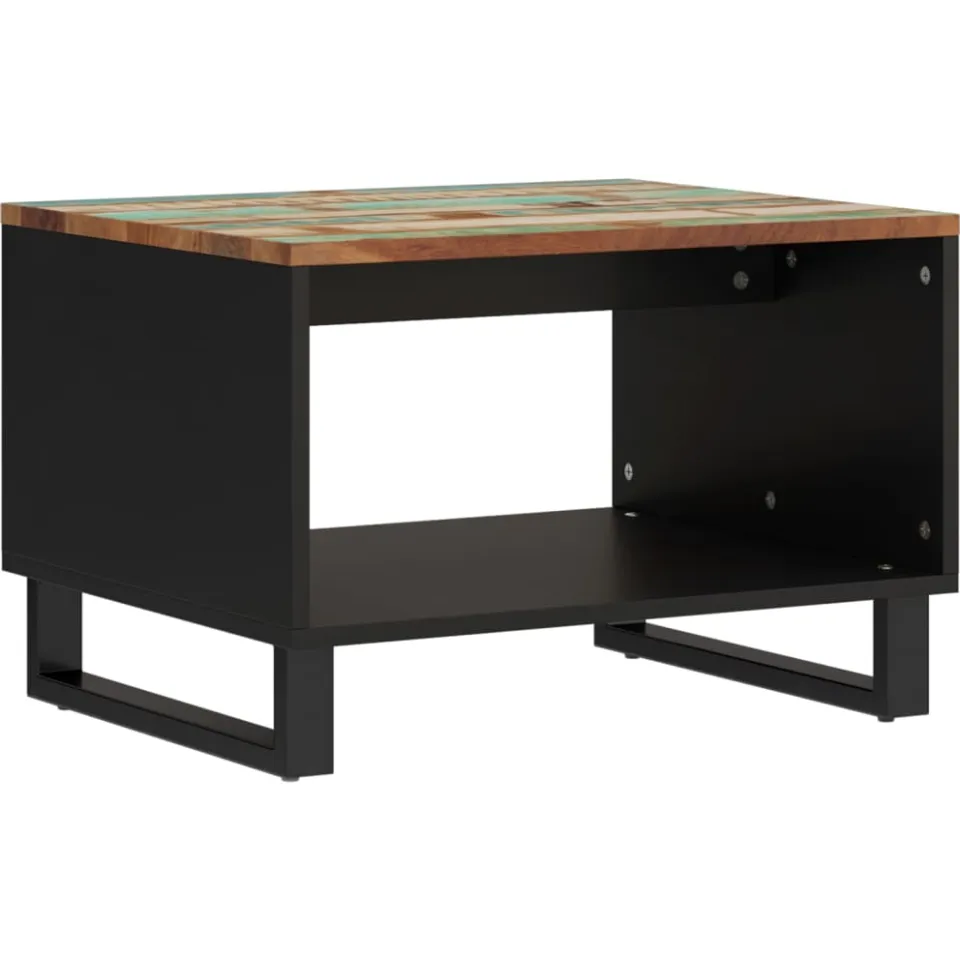 vidaXL Salontafel 60x50x40 cm massief gerecycled hout meerkleurig, foto 3