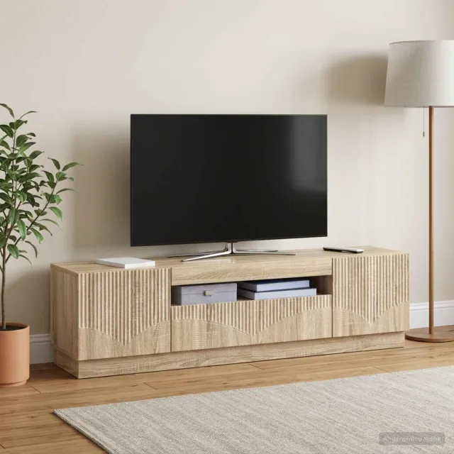 vidaXL LED tv-meubel Sonoma Eiken Bewerkt hout, foto 2