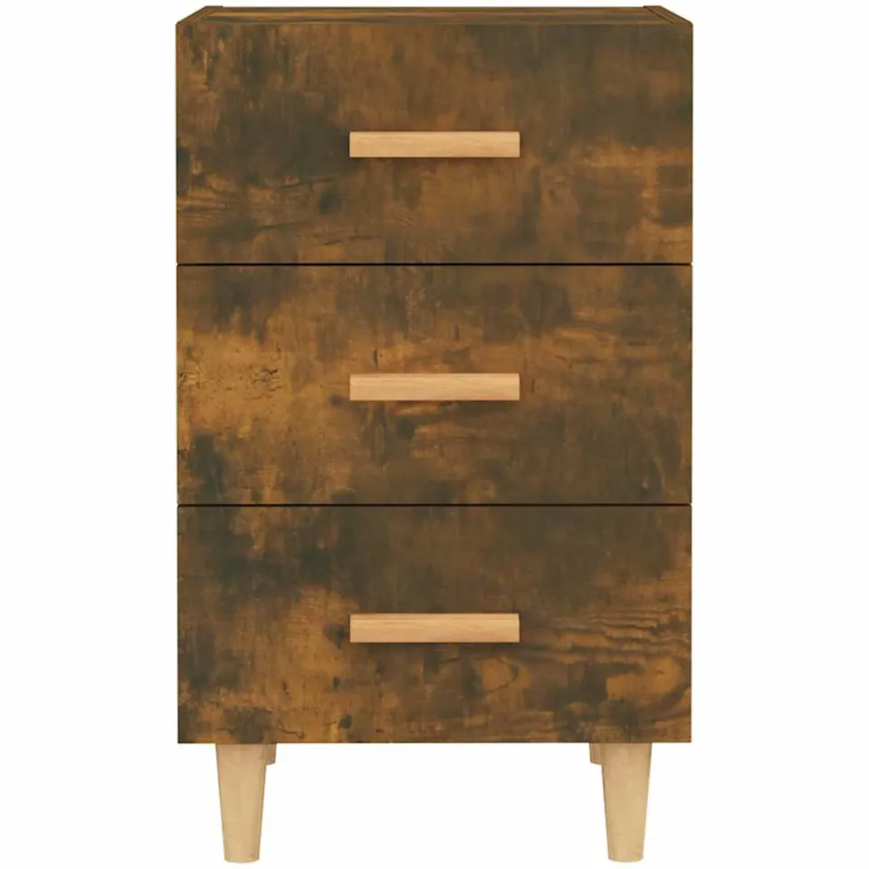 vidaXL Nachtkastje 40x40x66 cm bewerkt hout gerookt eikenkleurig, foto 4