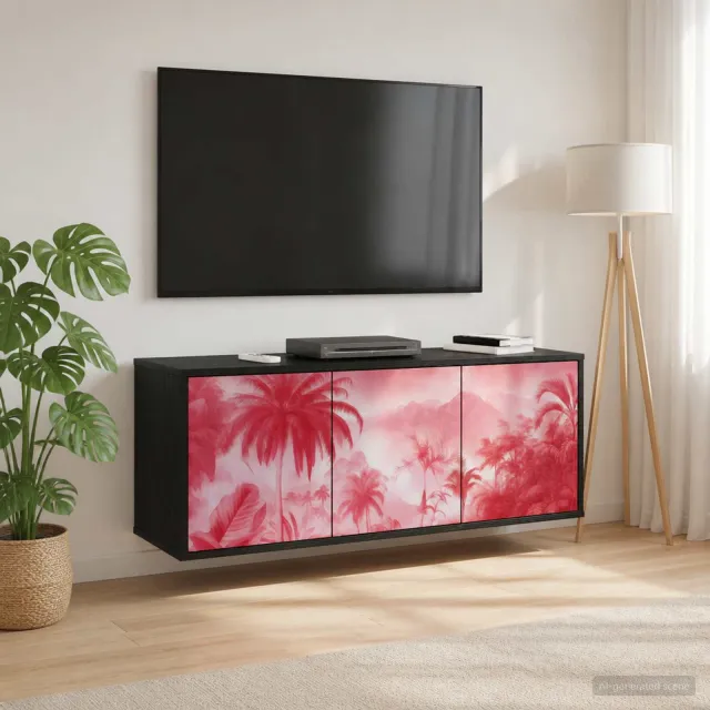 vidaXL Wandgemonteerd tv-meubel AACHEN 102 x 33 x 40 cm Zwart eiken, foto 2