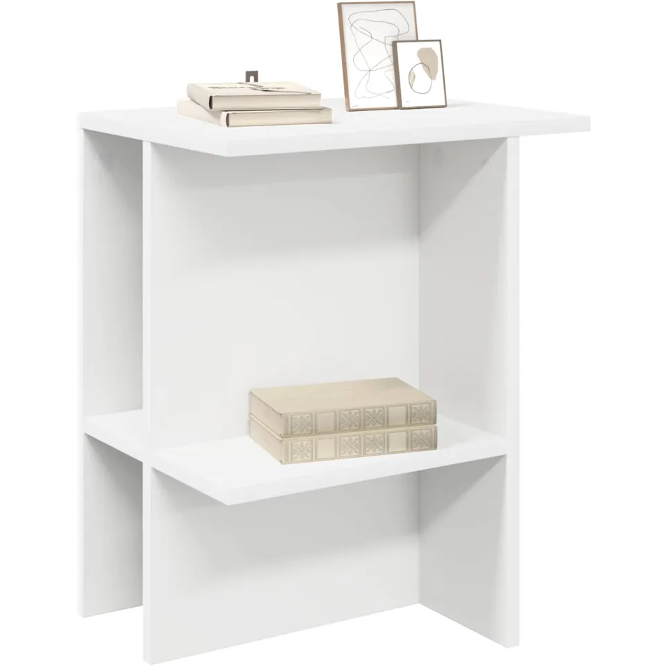 vidaXL Salontafel Wit 40 x 30 x 49 cm Bewerkt hout