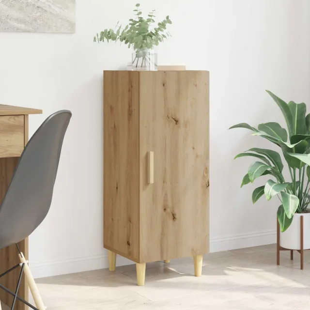 vidaXL Dressoir Artisan Eiken 34,5 x 34 x 90 cm Bewerkt hout, foto 2