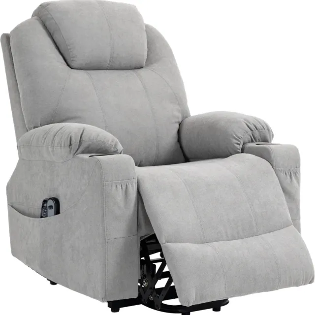 GranMaison Massagestoel - Relaxfauteuil - Zetel - 1 persoons - Met armleuning - Zeer comfortabel - Elektrisch - Grijs Grijs-4