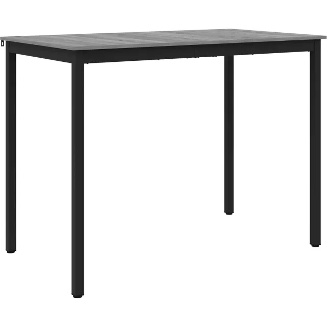 vidaXL Staande - Bartafel - Bewerkt - hout - Rechthoekig Grijs sonoma