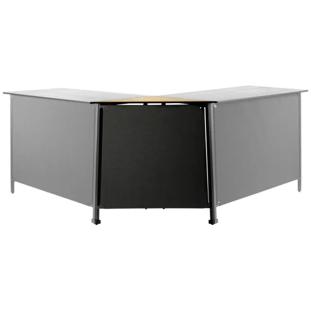 Vega Tafel voor buiten Baruba hoekelement; 87x43x89 cm (LxBxH); Tafelblad eiken/naturel, frame antraciet; rechthoekig
