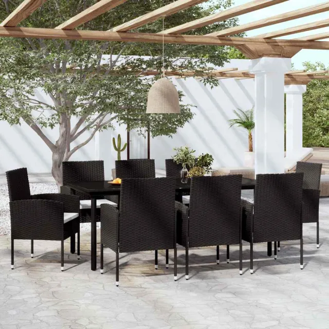 vidaXL 9-delige Tuinset zwart, foto 2