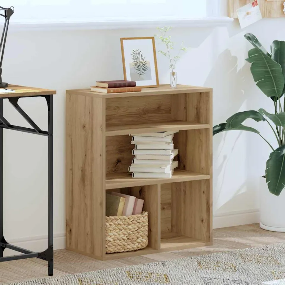 vidaXL Boekenkast 60x30x71,5 cm bewerkt hout artisanaal eikenkleur, foto 2
