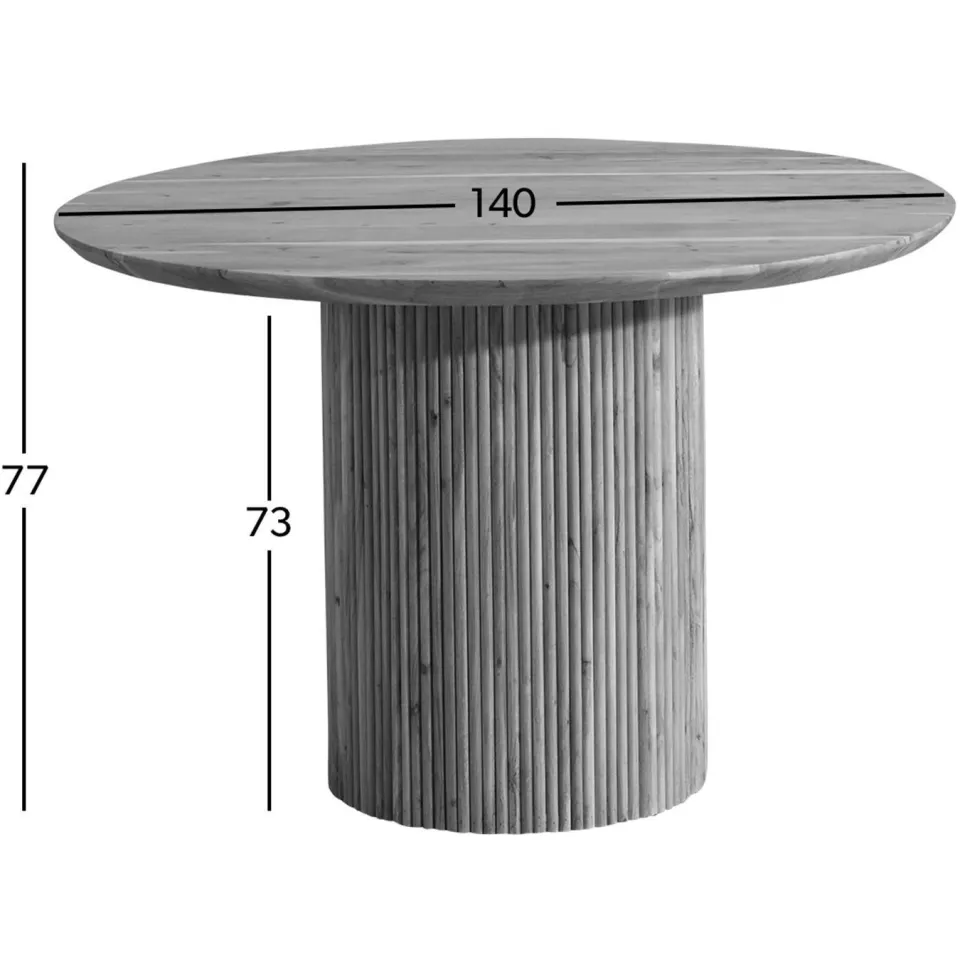 NOUS Living eetkamertafel Jaime (⌀140 cm) Naturel