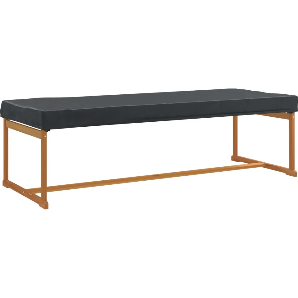 vidaXL Tafel Dek 242 x 102 x 15 cm Stof Rechthoekig Waterdicht Zwart, foto 2