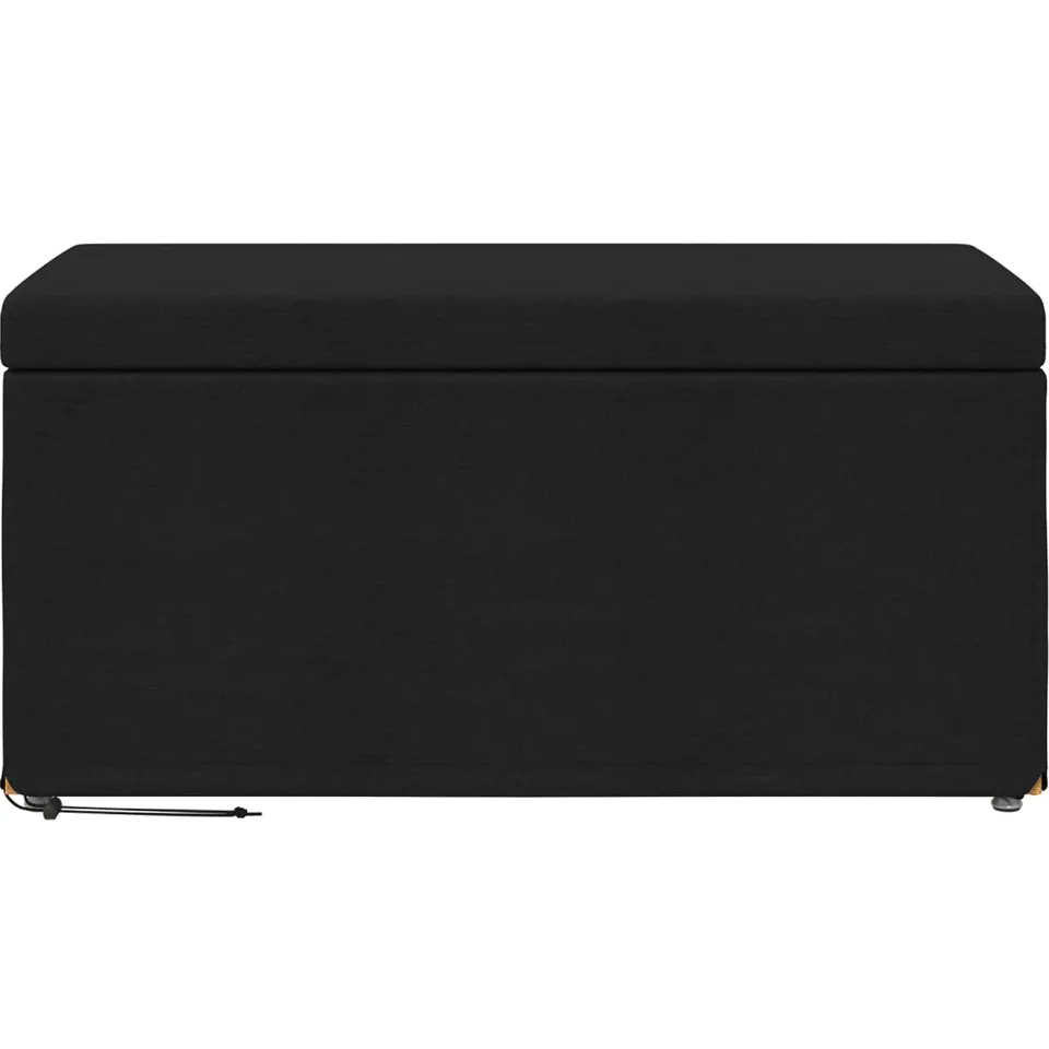 vidaXL Kruk Zwart 81 x 41 x 40 cm Stof en Geëngineerd Hout, foto 4