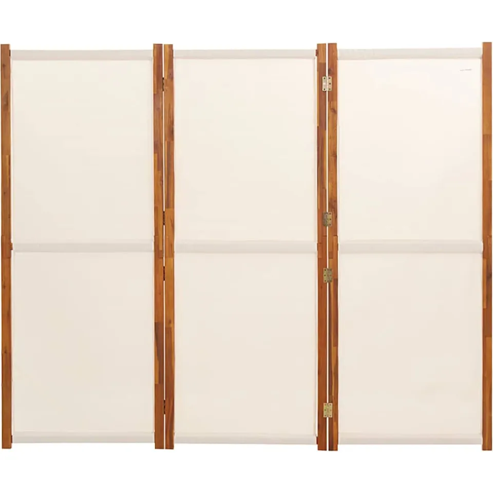 vidaXL Kamerscherm met 3 panelen 210x180 cm crèmewit, foto 4