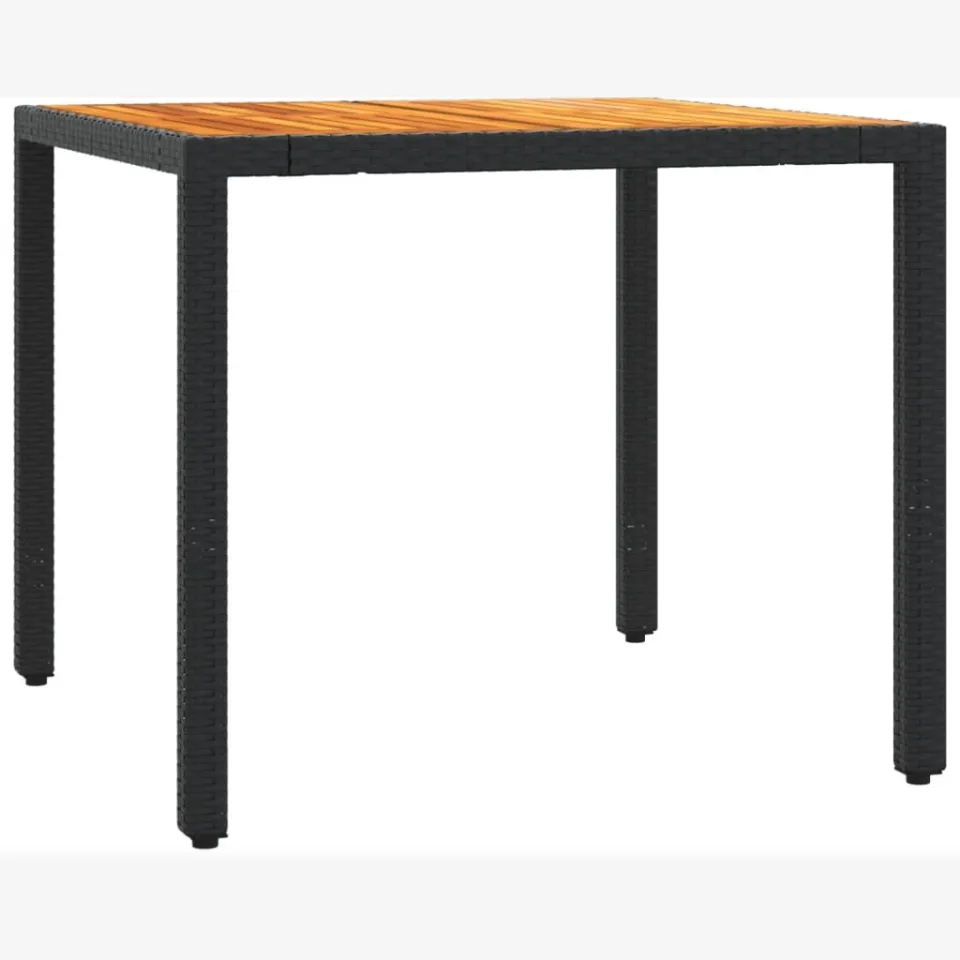 vidaXL 5-delige Tuinset met kussens poly rattan zwart, foto 4