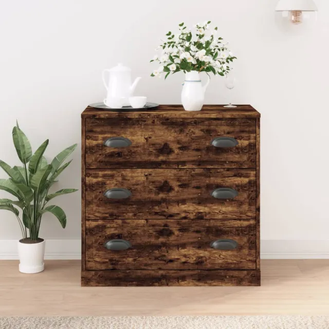 vidaXL Dressoir 70x35,5x67,5 cm bewerkt hout gerookt eikenkleurig, foto 2
