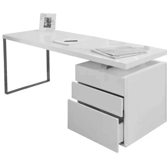 Bureau Javi Wit 160cm