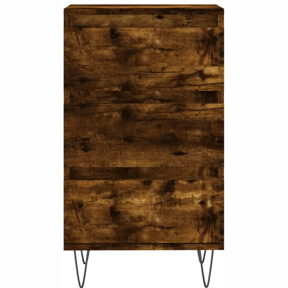 vidaXL Dressoir 40x35x70 cm bewerkt hout gerookt eikenkleurig
