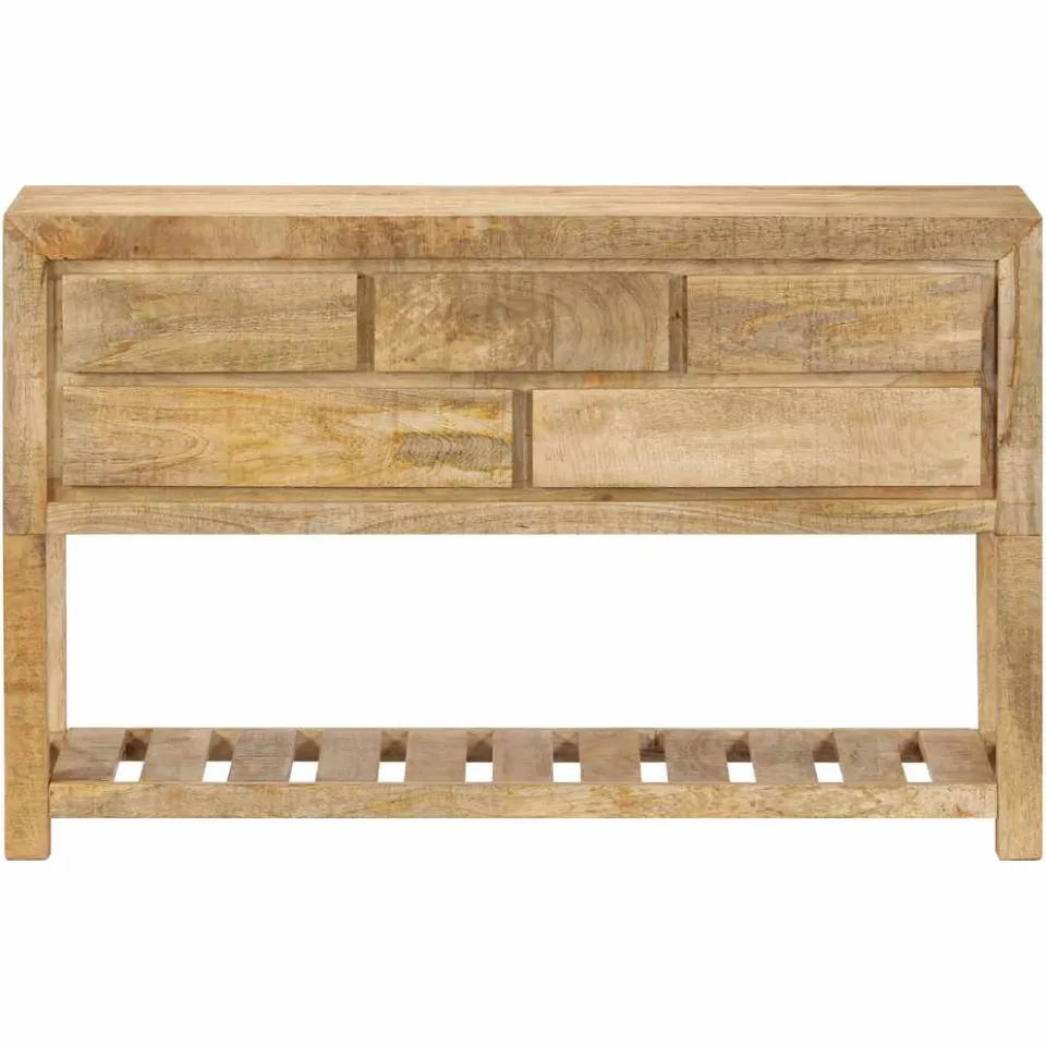 vidaXL Dressoir 120x30x75 cm massief mangohout bruin, foto 2