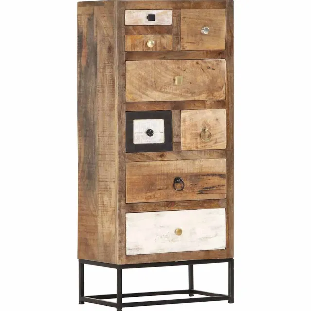 vidaXL Ladekast 45x30x105 cm massief gerecycled hout Bruin