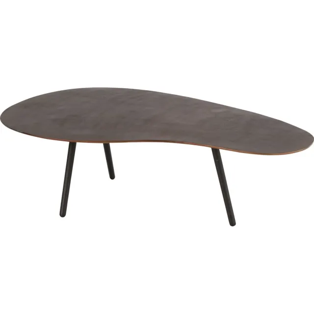 J-Line salontafel Druppel - aluminium/ijzer - bruin - large
